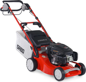 Газонокосилка бензиновая SABO 43-DRIVE (GER, 43 см., Sabo, 166 куб.см., алюминий, Turbostar, травосборник 65 л., 35,5 кг.)
